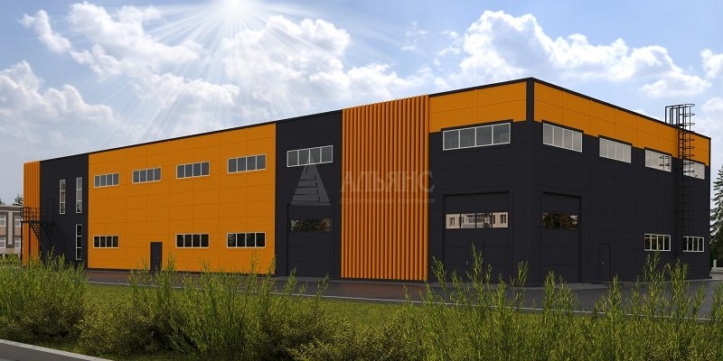 3D визуализация СТО из сэндвич-панелей - фото 3