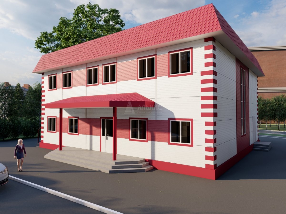 3D визуализация Офис из сэндвич-панелей - фото 3