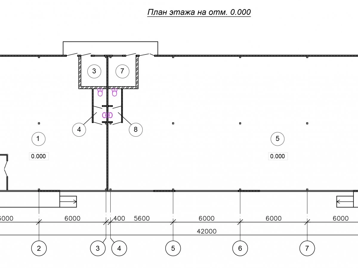 Планировка Придорожное кафе из сэндвич-панелей -  фото 1